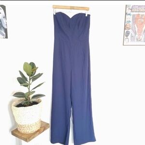 Lilly Pulitzer Navy Strapless Kylo blue Jumpsuit Sz 6